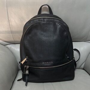 Michael Kors Black Leather Backpack